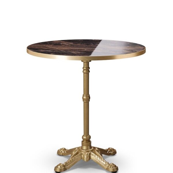 Next Day Knightsbridge Luxury High Gloss Black Marble Laminate Round 2 Seater Dining Table