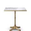 Next Day Knightsbridge Luxury High Gloss White Marble Laminate Square 2 Seater Dining Table