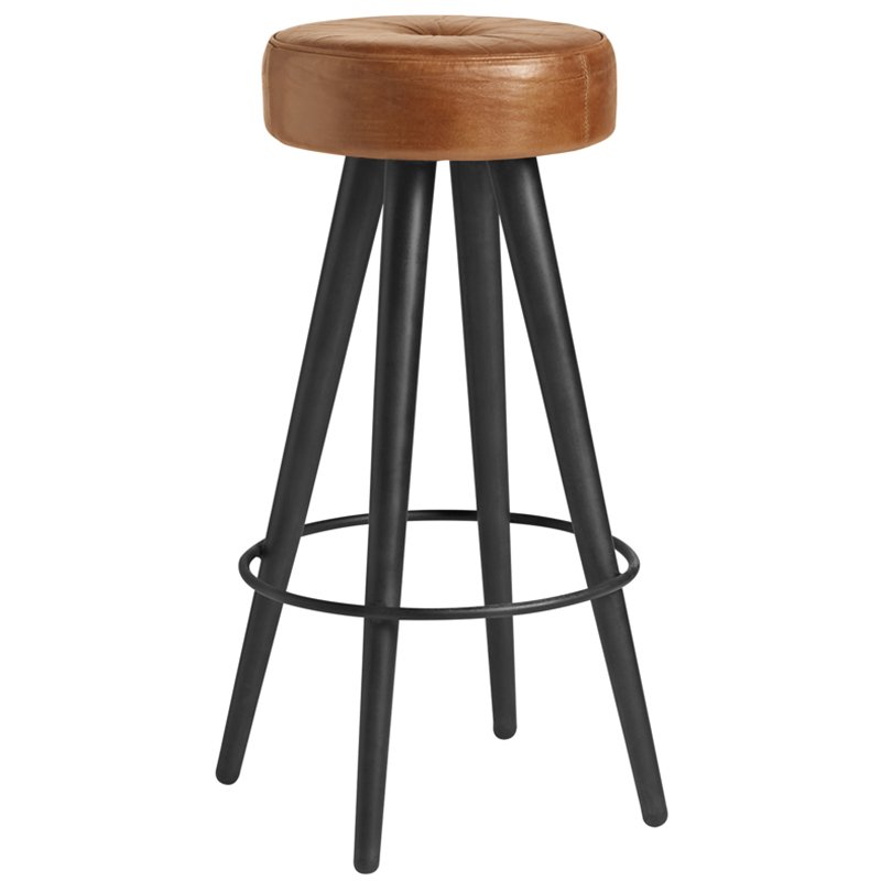 Nobis Furniture - Raven Leather Bar Stool
