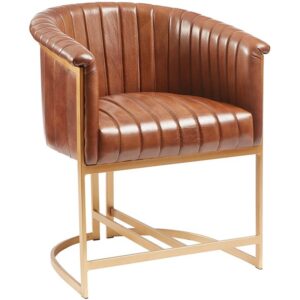 Nobis Furniture - Mayfair Arm Chair - Genuine Pecan Brown Leather