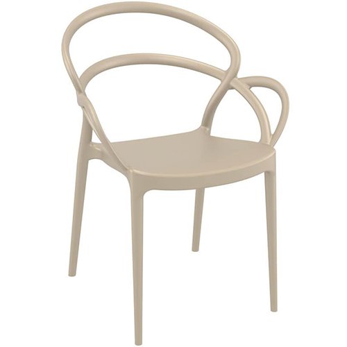 Nobis Furniture - Mila Polypropylene Stacking Outdoor Arm Chair