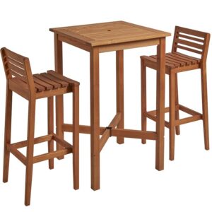 Nobis Furniture - More Outdoor Wooden Slatted Poseur Set