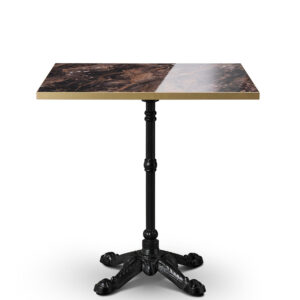Next Day Kensington Luxury High Gloss Black Marble Laminate 2 Seater Dining Table - 700mm Square