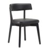 Nobis Furniture - Luca Black Frame Faux Leather Side Chair - Best Seller!