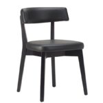 Nobis Furniture - Luca Black Frame Faux Leather Side Chair - Best Seller!