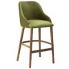 Nobis Furniture - AMELIA CURVED BACK FULLY UPHOLSTERED BAR ARM STOOL - MADE TO ORDER