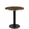 Parisian Complete Dining Table - Dark Marble with Gold Edge