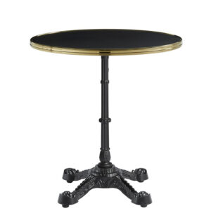 Parisian Cafe Complete Self-Leveling Round Dining Table - Black - Two Sizes