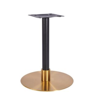 Nobis Furniture - Phoebe Premium Large Round Black and Brass Table Base with Brass Sleeve