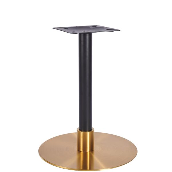 Nobis Furniture - Phoebe Premium Large Round Black and Brass Table Base with Brass Sleeve
