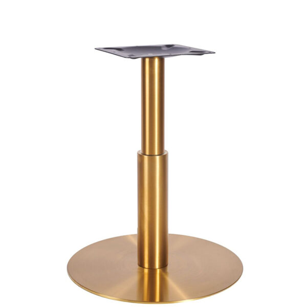 Nobis Furniture - Phoebe Premium Large Round Brass Table Base with Brass Sleeve