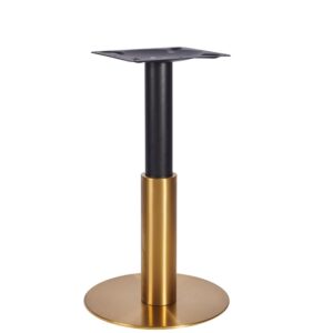 Nobis Furniture - Phoebe Premium Small Round Black and Brass Table Base with Brass Sleeve
