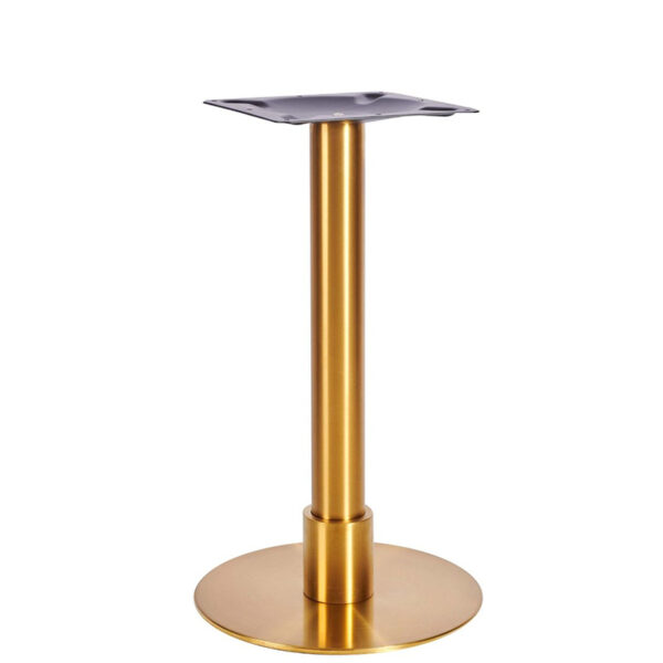 Nobis Furniture - Phoebe Premium Small Round Brass Table Base with Brass Sleeve
