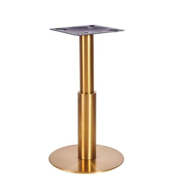 Nobis Furniture - Phoebe Premium Small Round Brass Table Base with Brass Sleeve