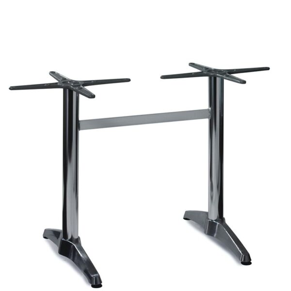 Nobis Furniture - Polished Aluminium Twin Table Base - Dining Height