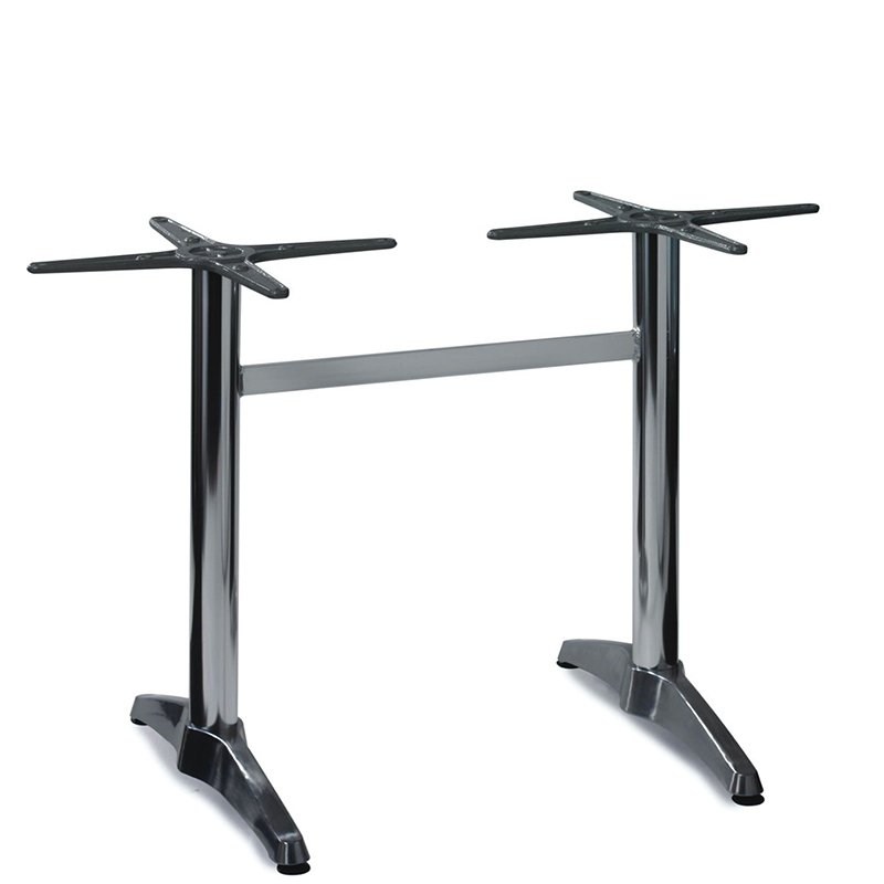 Nobis Furniture - Polished Aluminium Twin Table Base - Dining Height