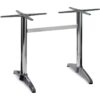 Nobis Furniture - Polished Aluminium Outdoor Twin Table Base - Dining Height