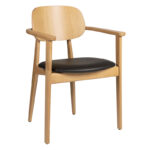 Nobis Furniture - Relish Arm Chair Natural Back with Faux Seat Pad