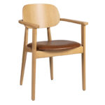 Nobis Furniture - Relish Arm Chair Natural Back with Faux Seat Pad