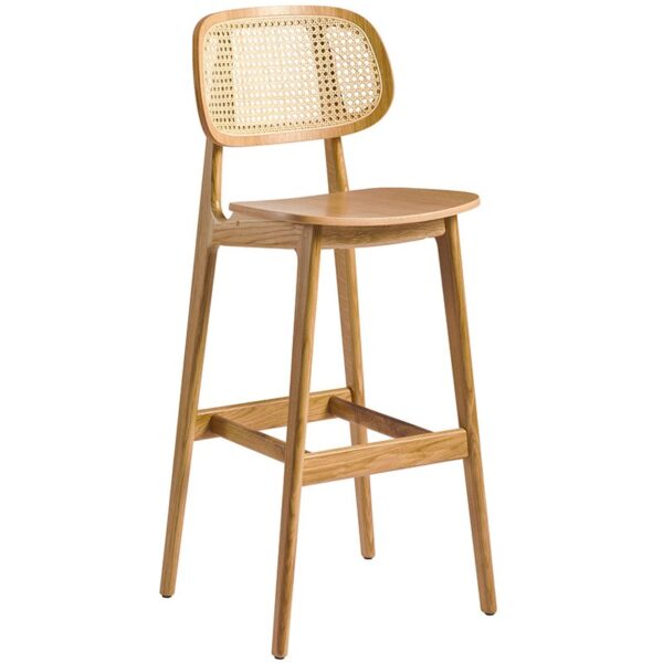 Nobis Furniture - Relish Bar Stool with Rattan Back
