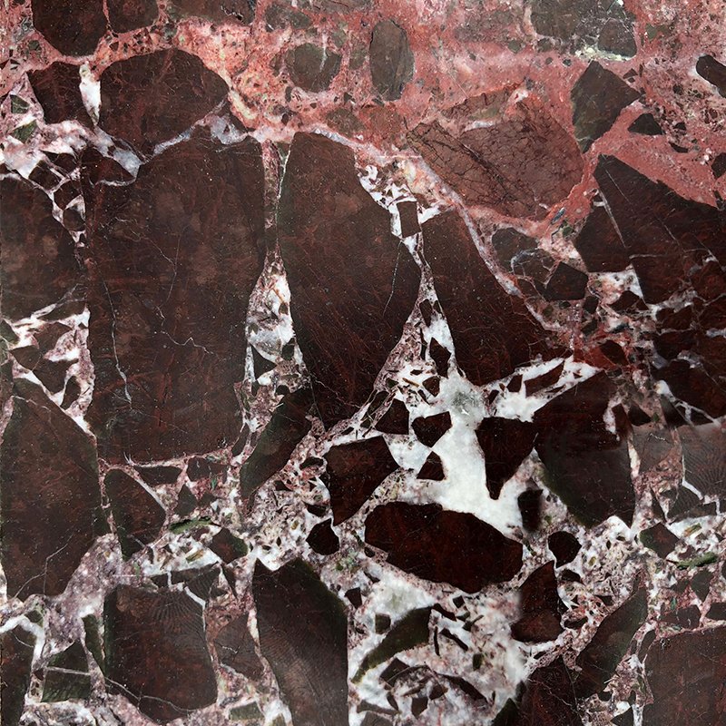 Nobis Furniture - Table Tops - Rosso Levanto Genuine Marble Table Top