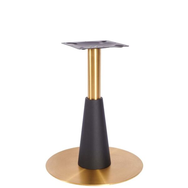 Nobis Furniture - Saturn Premium Large Round Vintage Brass and Black Table Base