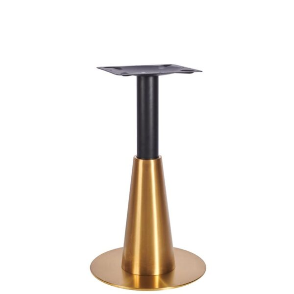 Nobis Furniture - Saturn Premium Small Round Black and Vintage Brass Table Base