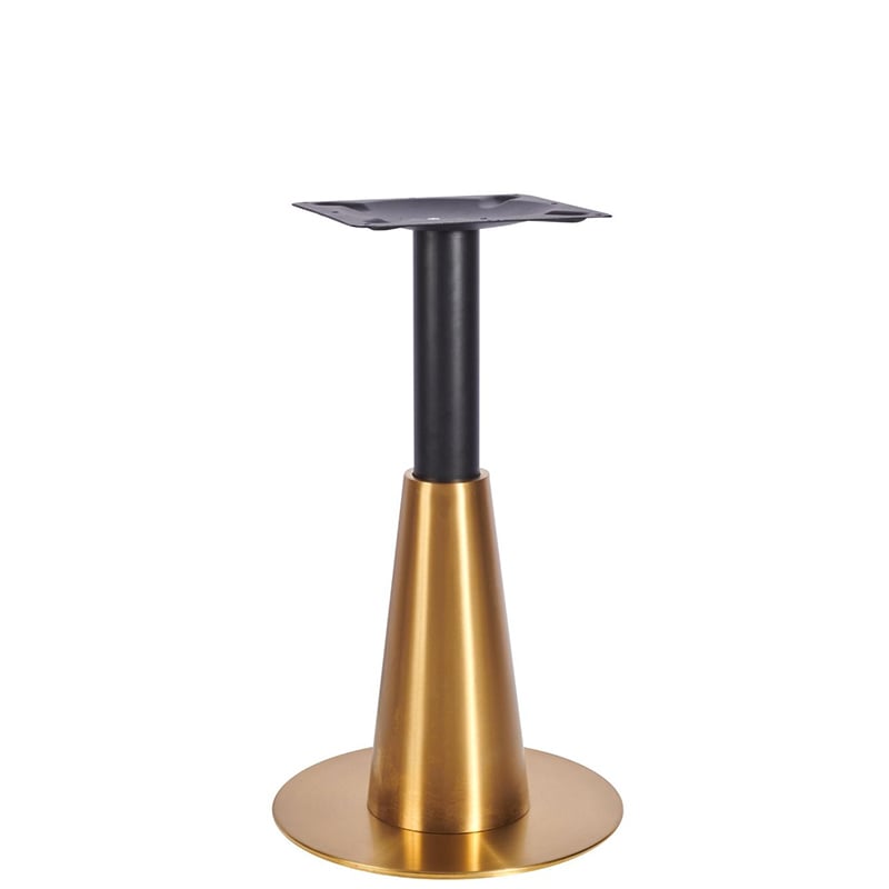 Nobis Furniture - Saturn Premium Small Round Black and Vintage Brass Table Base