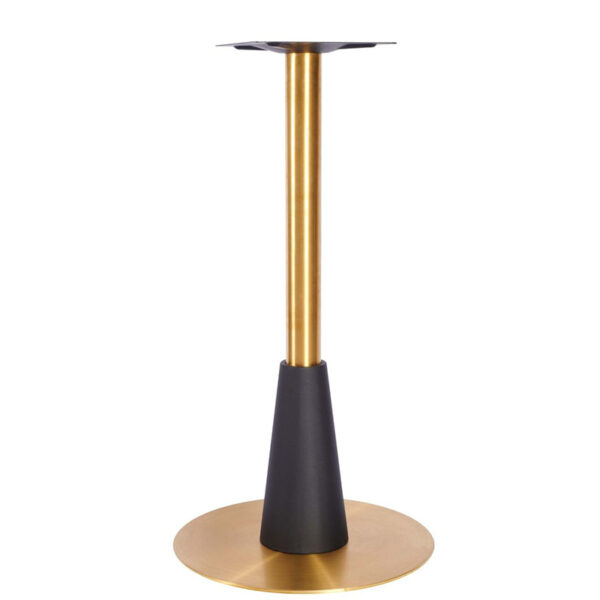 Nobis Furniture - Saturn Premium Large Round Vintage Brass and Black Table Base