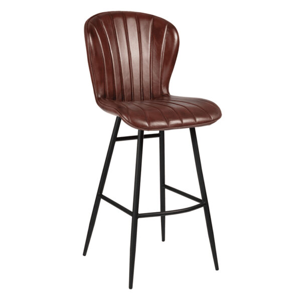 Nobis Furniture - Scallop Bar Stool – Genuine Leather