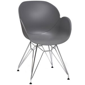 Nobis Furniture - Shoreditch Arm Chair - Chrome Steel Frame