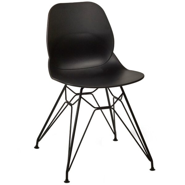 Nobis Furniture - Shoreditch Side Chair - Black Steel Frame