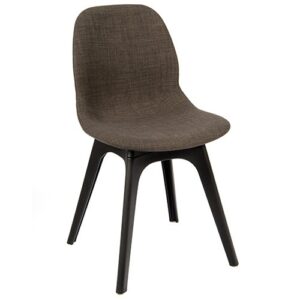 Nobis Furniture - Shoreditch Grey Upholstered Side Chair - Black Frame