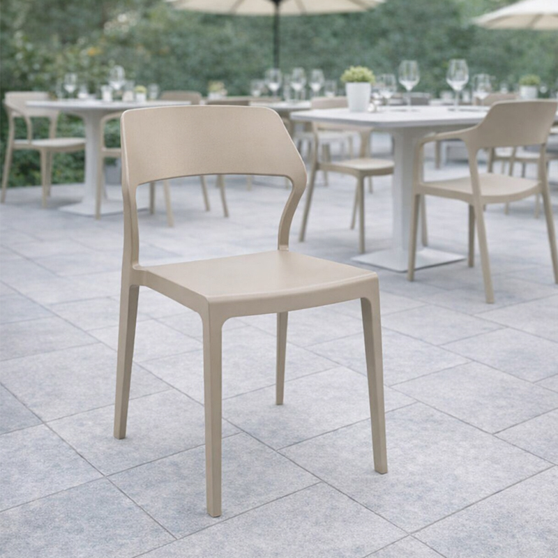 Snow Stacking Outdoor Designer Side Chair - 4 Colours