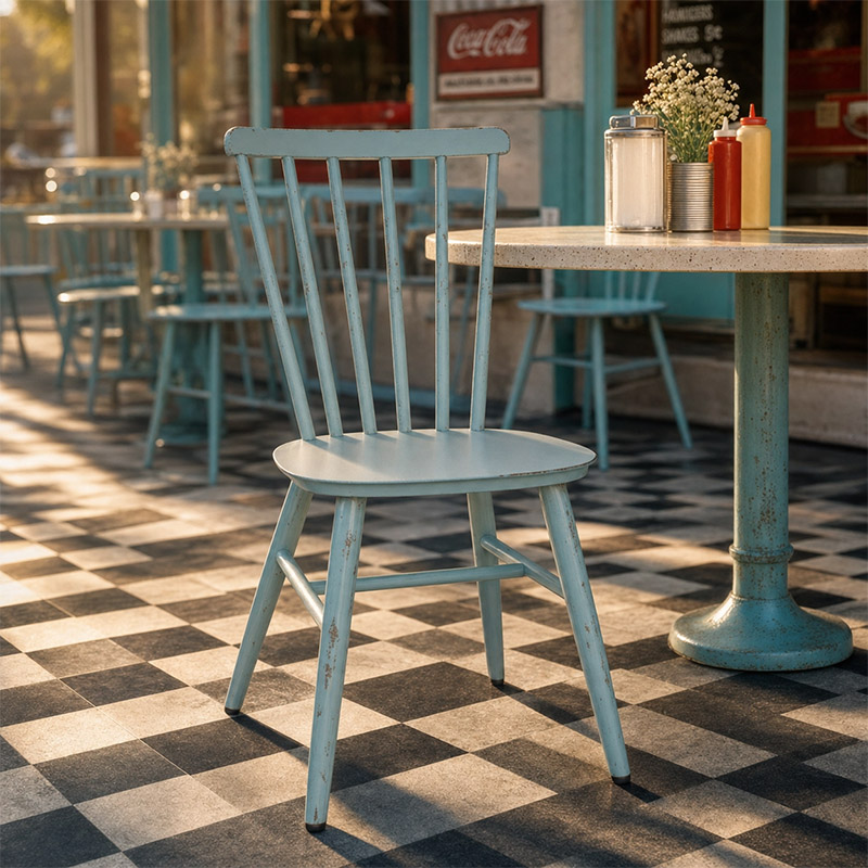 Spin Aluminium Retro Outdoor Side Chair - 3 Colours