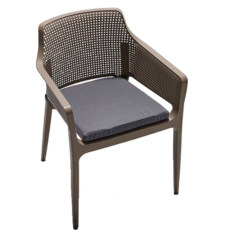 Nobis Furniture - Next Day Cuba Outdoor Stacking Arm Chair with Cushion - 7 Colours