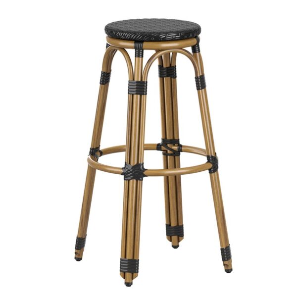 Nobis Furniture - Tempest Wicker Weave Aluminium High Stool