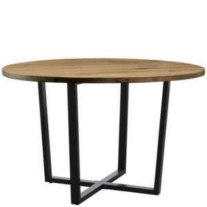 Nobis Furniture NEXT DAY Rustic Antique X Black Steel Complete Dining Table