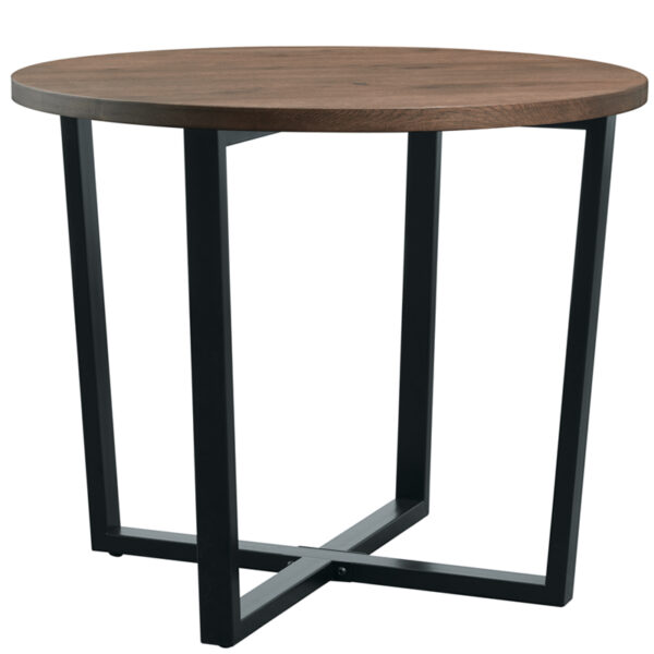 Nobis Furniture Rustic Smoked X Black Steel Complete Dining Table