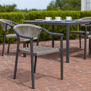 Solstice Outdoor Arm Chair - Elegant and Stackable