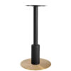 Nobis Furniture - Titan Large Round Black Column Brass Table Base with Black Sleeve