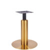 Nobis Furniture - Titan Large Round Black Column Brass Table Base with Brass Sleeve