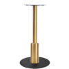 Nobis Furniture - Titan Large Round Brass Column And Black Table Base With Brass Sleeve