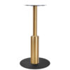 Nobis Furniture - Titan Large Round Brass Column And Black Table Base With Brass Sleeve