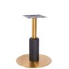 Nobis Furniture - Titan Large Round Brass Table Base with Black Sleeve