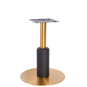 Nobis Furniture - Titan Large Round Brass Table Base with Black Sleeve