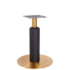 Nobis Furniture - Titan Large Round Brass Table Base with Black Sleeve