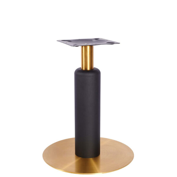 Nobis Furniture - Titan Large Round Brass Table Base with Black Sleeve