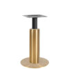 Nobis Furniture - Titan Small Round Black Column Brass Table Base with Brass Sleeve