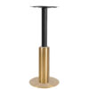 Nobis Furniture - Titan Small Round Black Column Brass Table Base with Brass Sleeve